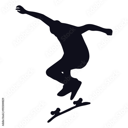 Male skater silhouette skater