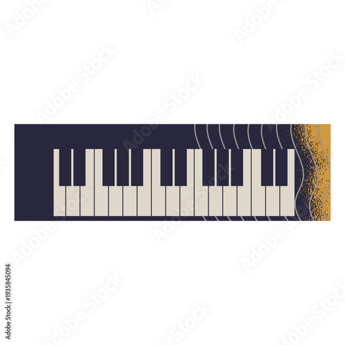Electric piano instrument illustration