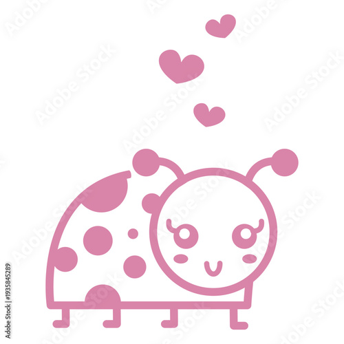 Lovely ladybug flat design