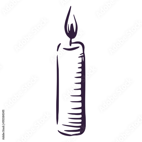 Candlestick burning stroke