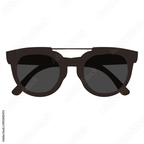 Dark sunglasses flat design