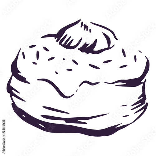 Jewish sufganiyah jelly filled stroke