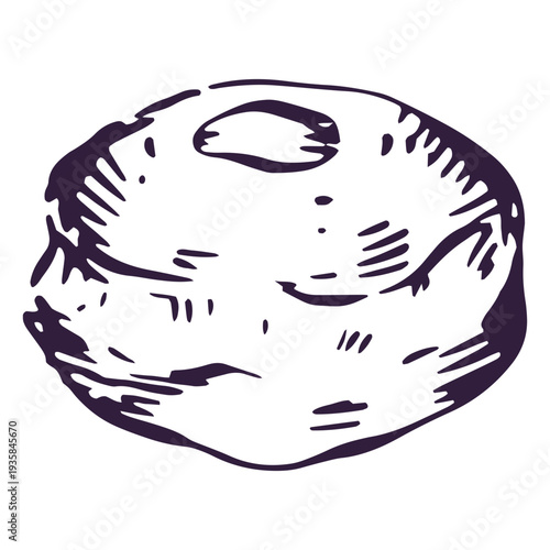 Jelly filled sufganiyah stroke design