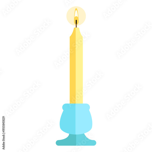 Single candelabra flat design