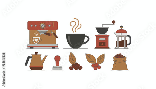 vector of coffee