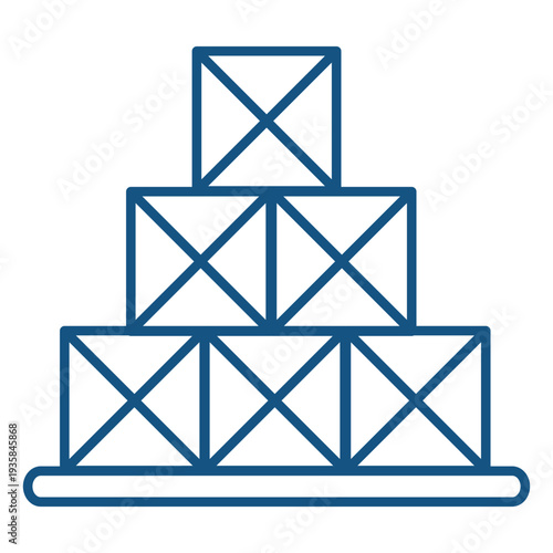 Stack boxes icon stroke