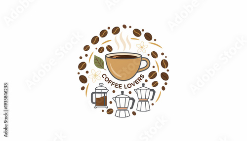 vector of coffee