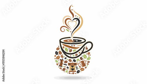 vector of coffee
