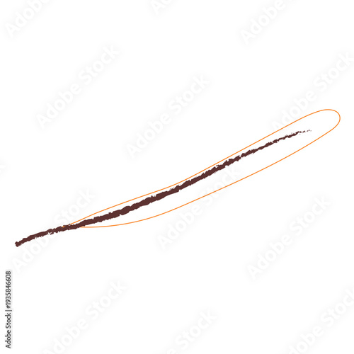 Small leaf without color hand drawn