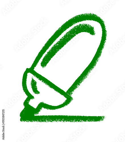 Marker Drawing Line Icon Crayon Chalk Drawing Vector