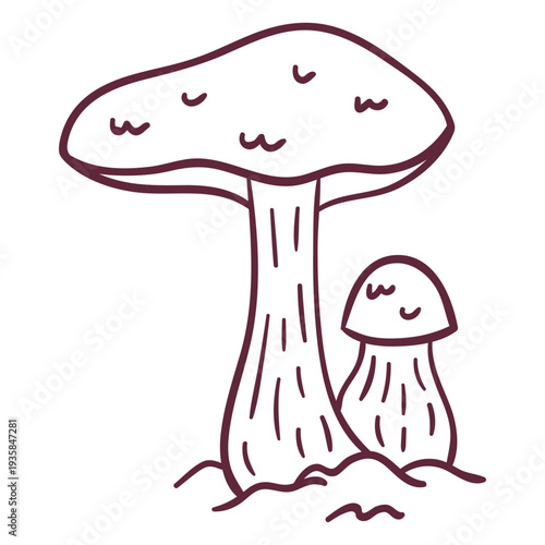 Green mushroom wild stroke