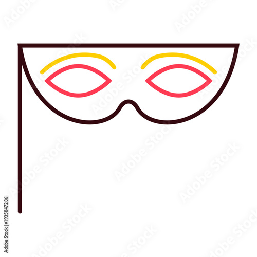 Mask eyewear color stroke