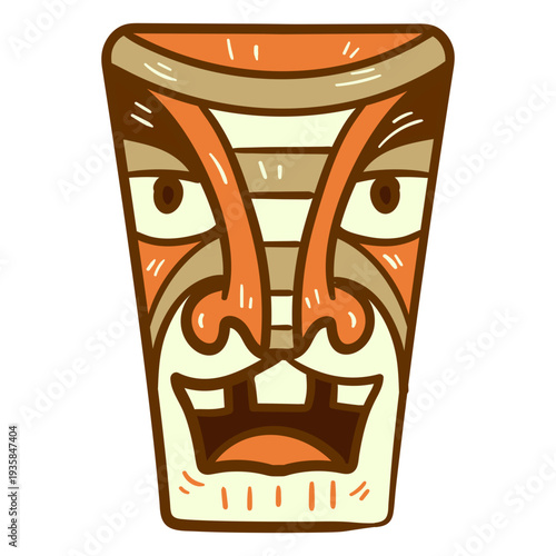 Tiki mask flat