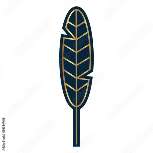 Geometric line feather