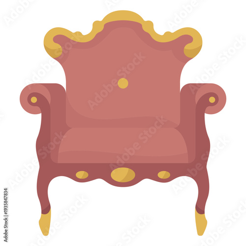 Victorian arm chair illustration