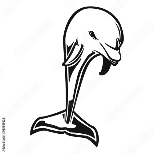 Dolphin jump high contrast