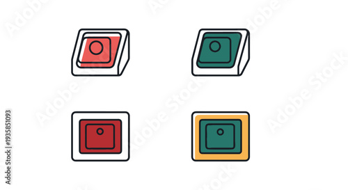 Relay Switch Line modern dynamic color vector