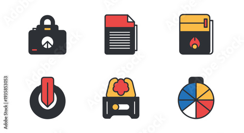 SKU Line art vector minimal shape color illustration