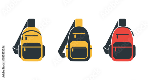 Sling Bag Line art vector set creative modern