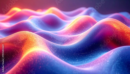 Vibrant Abstract Waves - A Colorful and Dynamic Digital Art Composition.