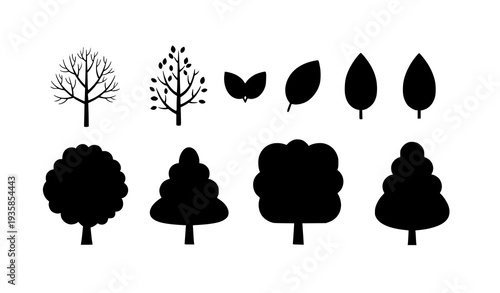 Botanical Tree and Leaf Vector Set Hand Drawn Flat Nature Elements Collection
🔑 Keywords