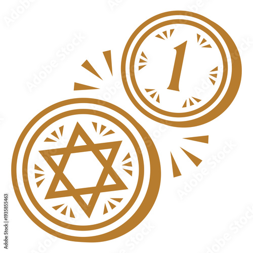 Israeli coins stroke