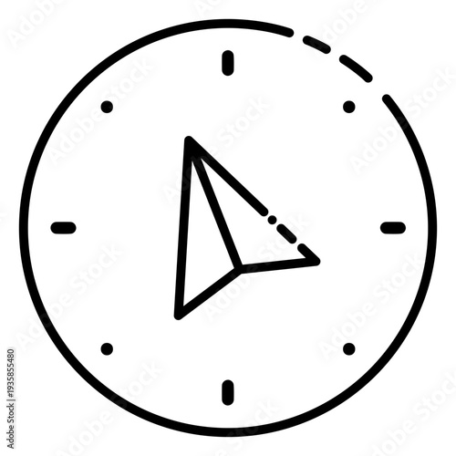 Nautical compass direction stroke