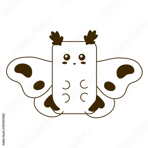 Happy moth filled-stroke