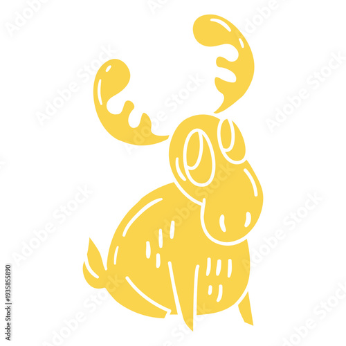 Happy moose cut-out