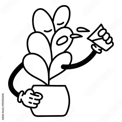 Thirsty plant stroke