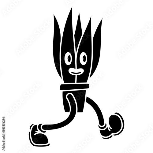 Walking potted plant cut-out