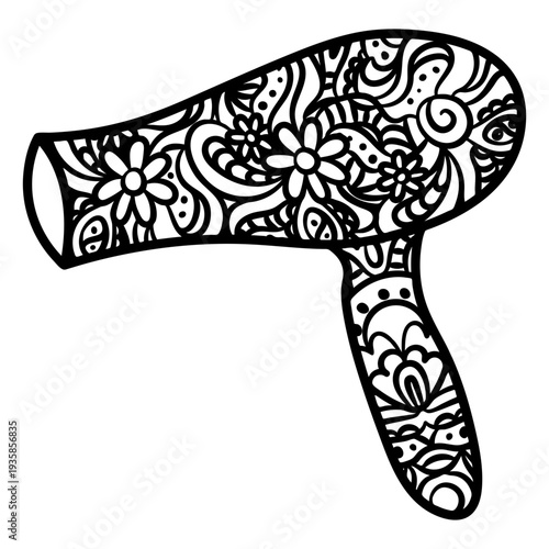 Hair blow dryer mandala
