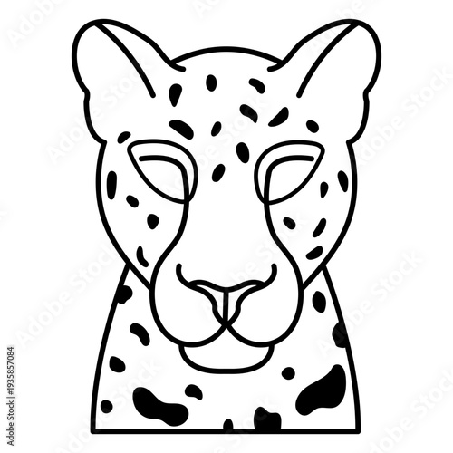 Cheetah portrait stroke