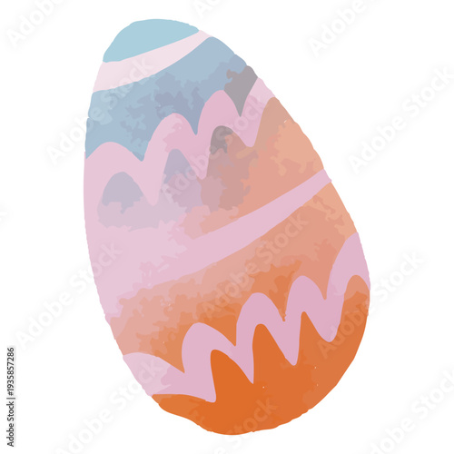 Lovely watercolor easter egg
