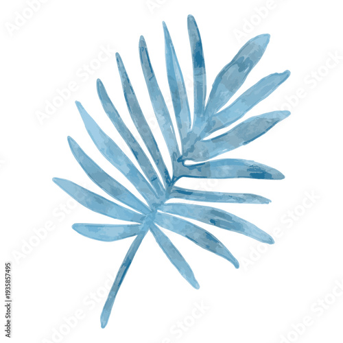 Tropical leaf watercolor