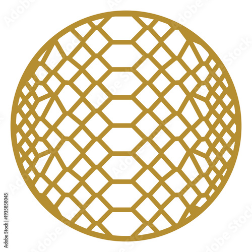 Round snake skin badge