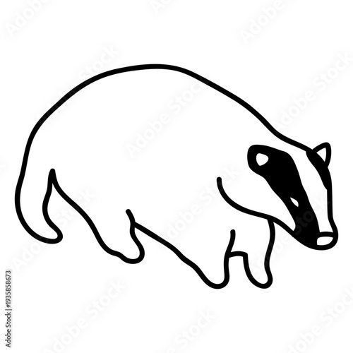 Simple badger stroke hand drawn