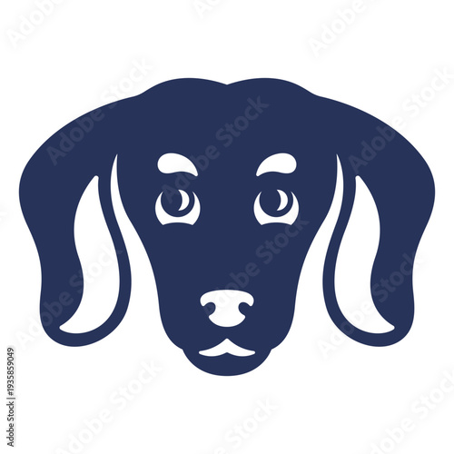 Filled stroke dog head frontal