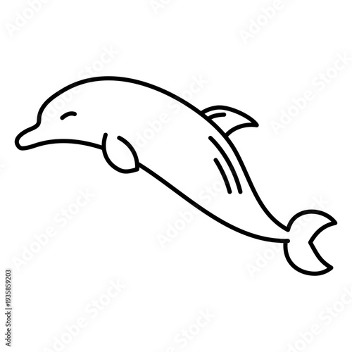 Sideways simple stroke dolphin