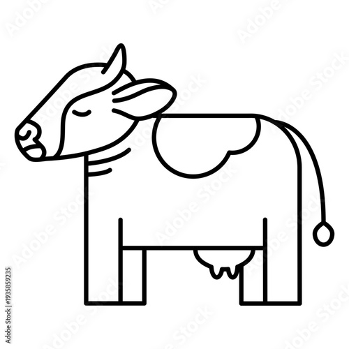 Cow calf sideways stroke
