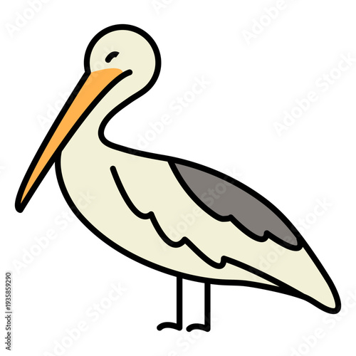 Color stroke heron profile