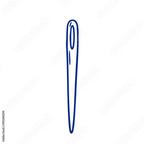 A minimalist blue paperclip icon in a simple line art style