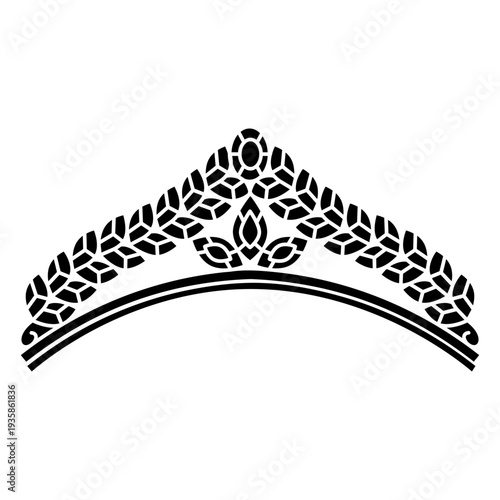 Foto Simple flat leaves crown