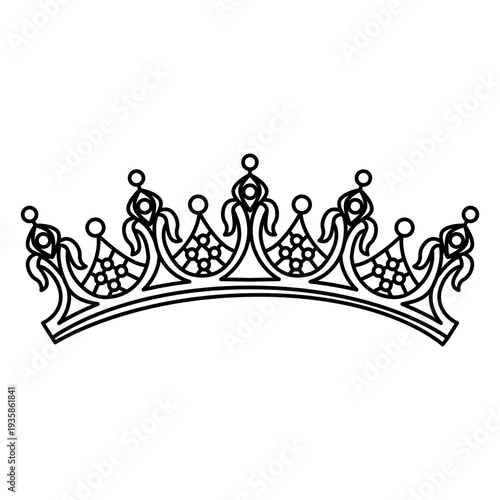 Detailed ornamented stroke crown