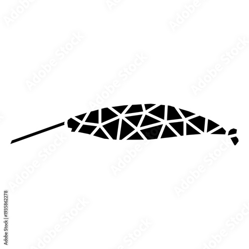 Simple narwhal polygonal silhouette