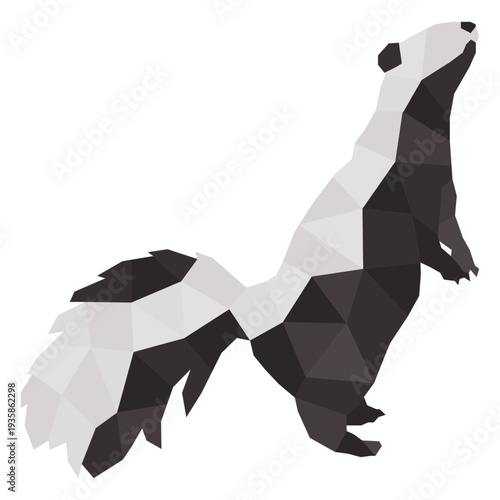 Standing simple polygonal skunk