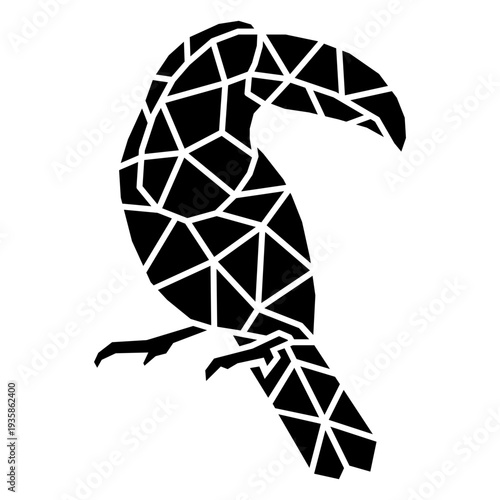Toucan polygonal cut out