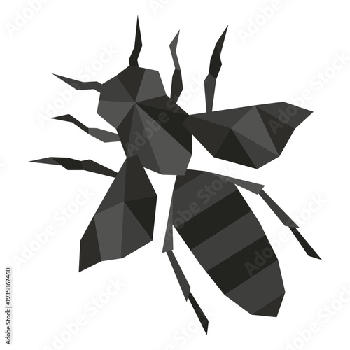 Simple polygonal bee from top