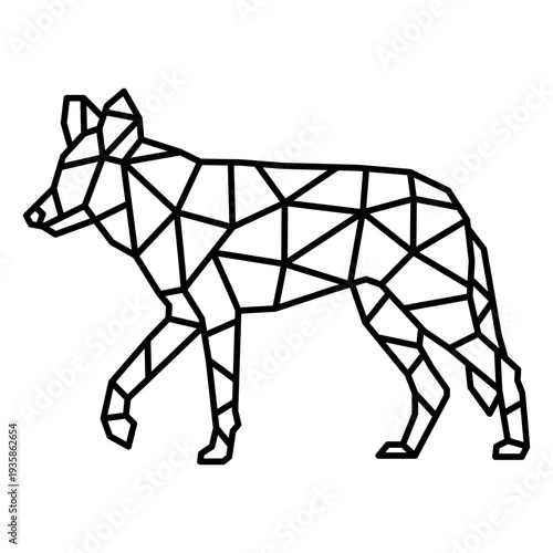 Polygonal stroke simple hyena