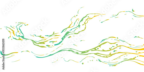 Vector abstract watercolor painting swirling blend of cerulean and gold tones, evoking fluid motion and artistic expression.
